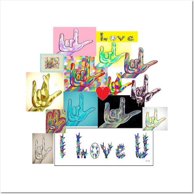 ASL I Love You Medley Wall Art by EloiseART